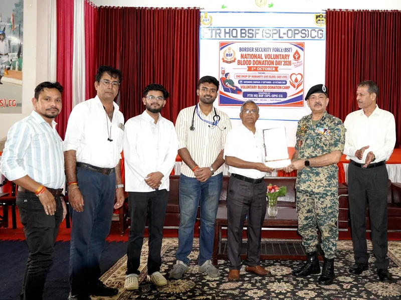 राष्ट्रीय स्वैच्छिक रक्तदान दिवस के उपलक्ष्य में सीमा सुरक्षा बल का प्रेरक आयोजन, भिलाई में सफल रक्तदान शिविर…